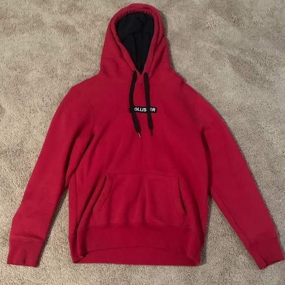 hollister box logo hoodie